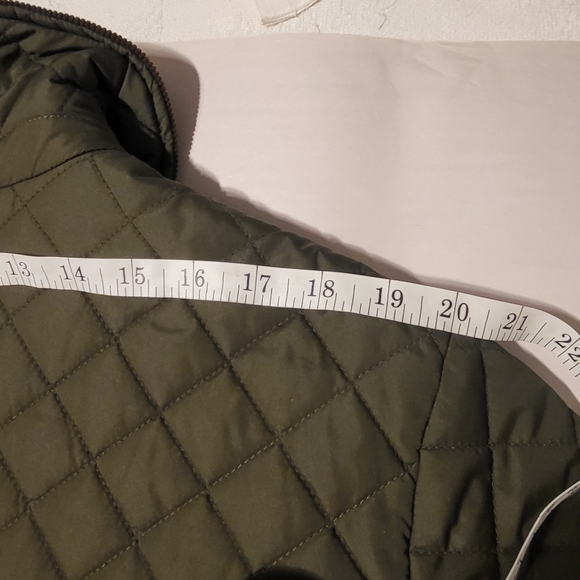 Ralph Lauren Olive Green With Brown Corduroy Long Quilted Jacket Size 2X - Picture 13 of 13